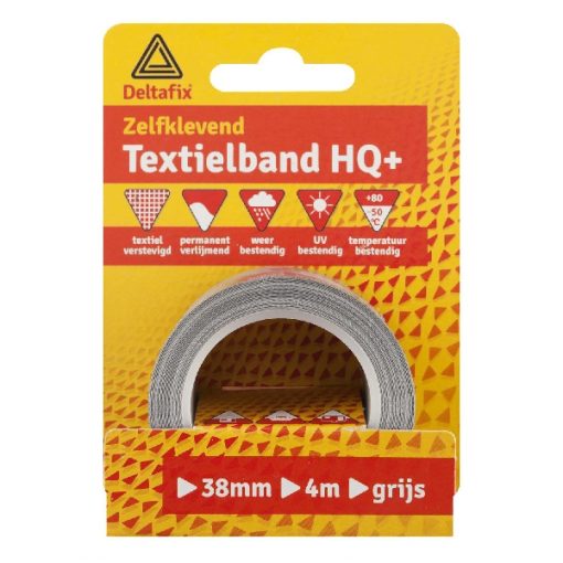 WATERVAST TEXTIELBAND GRIJS 4 M 38 MM