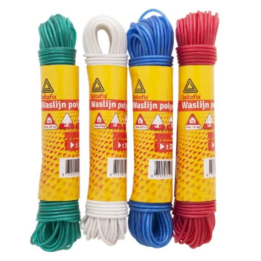 WASLIJN POLYESTER ASSORTI 20 M 3.2MM