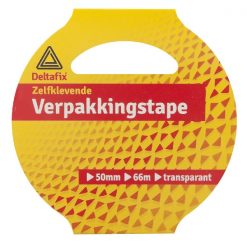 VERPAKKINGSTAPE IN HULS TRANSP 66 M 50 MM