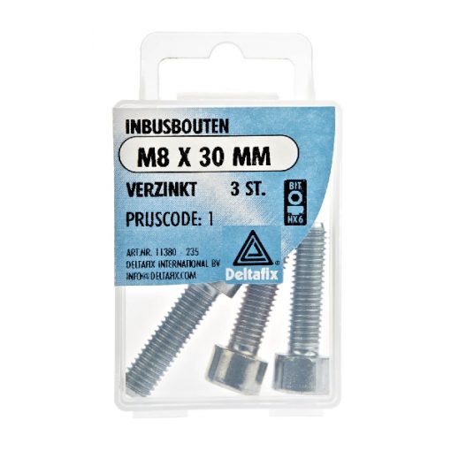 INBUSBOUTEN VERZINKT M8X30 3 ST