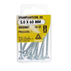 SPAANPLAATSCHROEF KK VERZINKT 5.0X60 10 ST