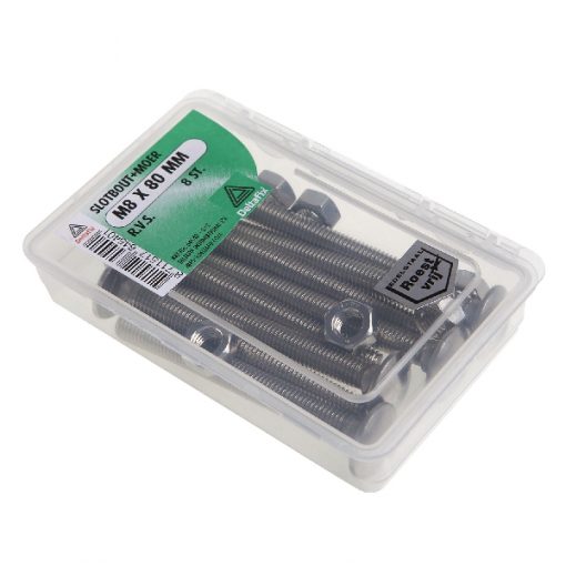 SLOTBOUT+MOER R.V.S. M6X30 MM 15 ST.