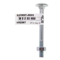 SLOTBOUT+MOER VERZINKT M 6X40 MM