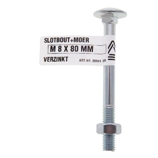 SLOTBOUT+MOER VERZINKT M 6X40 MM