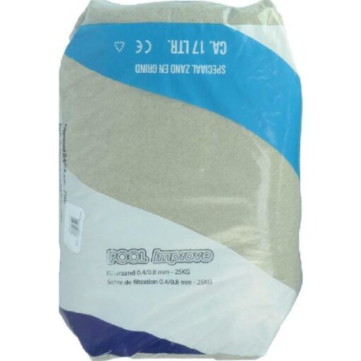 POOL IMPROVE FILTERZAND 0,4 TOT 0,8 MM 25 KG