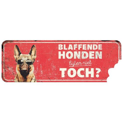 Waarschuwingsbord german shepherd nl rood