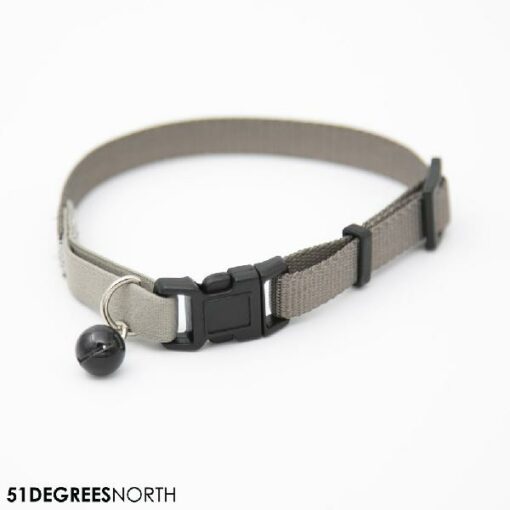 51 - Wanderful Cat Collar Nylon Grey - 17-24x10