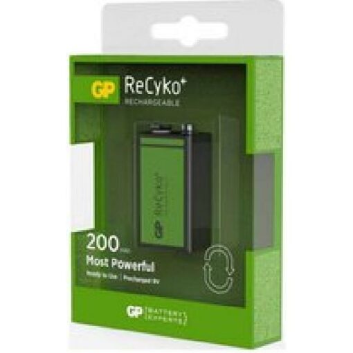 GP 9V BATTERIJ OPLAADBAAR NIMH 200 MAH RECYKO 1ST