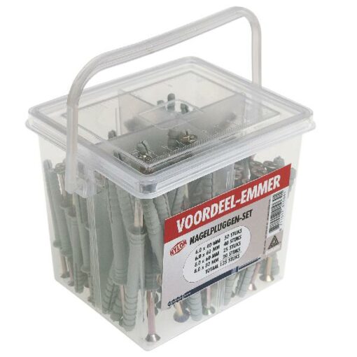 EMMER NAGELPLUGGEN SET GRIJS 135 ST.