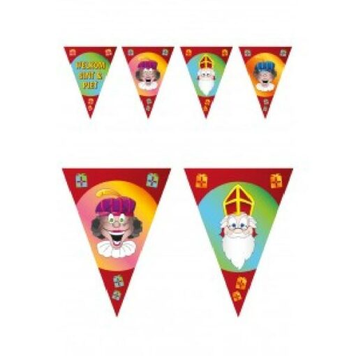 Vlaggenlijn welkom sint en piet 10 meter