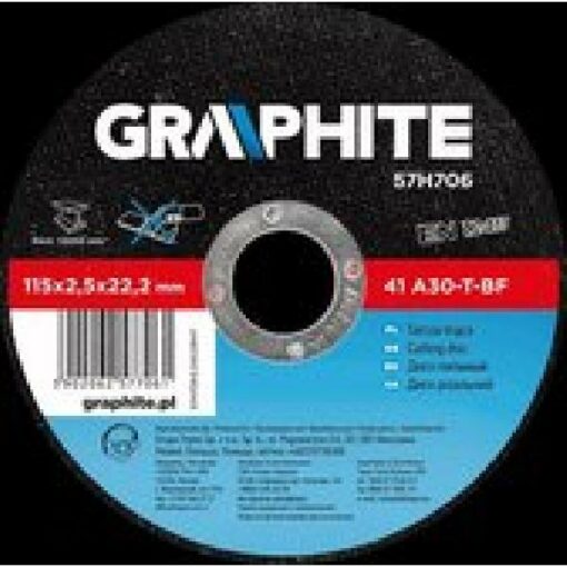 DOORSLIJPSCHIJF 115X22X2,5MM METAAL 41 A60-T-BF