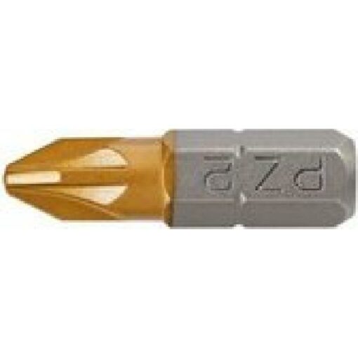 BIT PZ2, 25MM S2 TIN, 2 OP EEN BLISTER