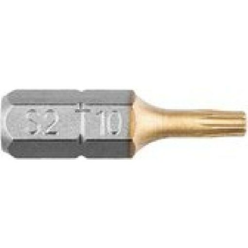 BIT TORX T10, 25MM S2 TIN, 2 OP EEN BLISTER
