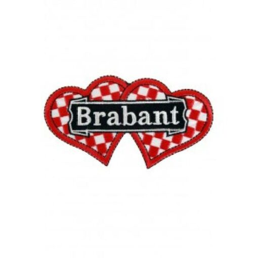 Applicatie Brabant dubbel hart bont met zwart