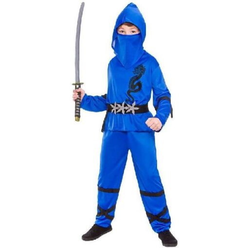 Power ninja kostuum (ninjago) blauw 3-4 jaar