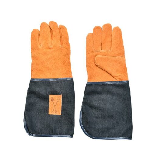 Lange denim tuinhandschoenen