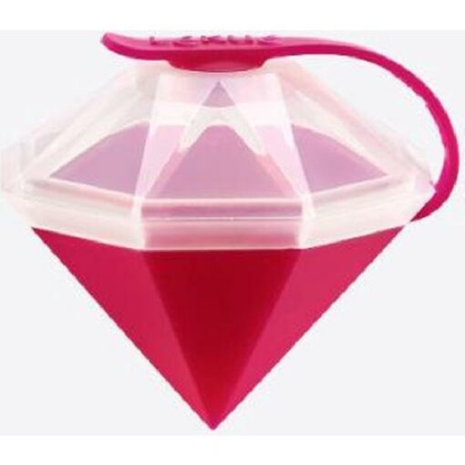 LEkue ijsblokvorm silicone diamant roze