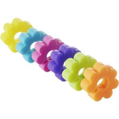 DOTZ SET VAN 6 GLASMARKERS UIT SILICONE BLOEM