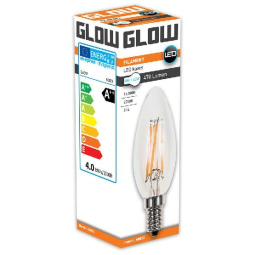 LED FILAMENT KAARS 4W-40W E14 2700K C35 470LM ND E
