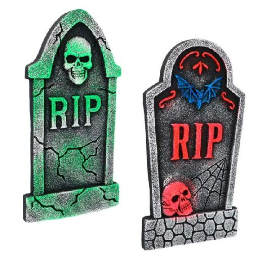 Grafsteen R.I.P. 2 neonkleuren ass.