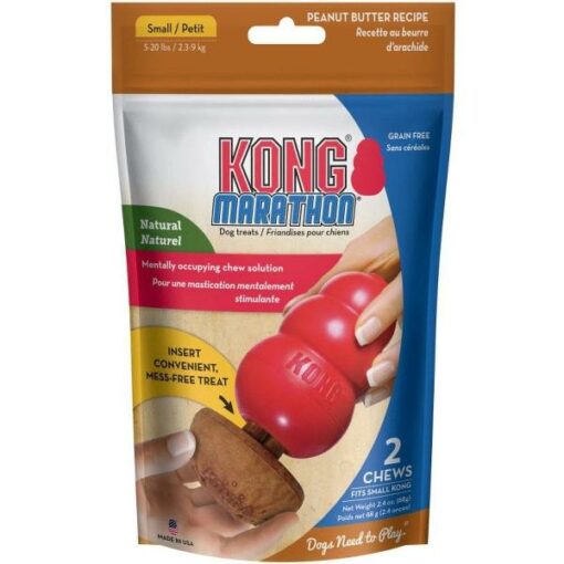 KONG MARATHON 2-PK PEANUT BUTTER SMALL 1 ST