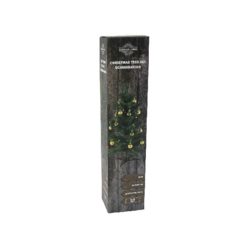 kerstboom 60cm incl. verlichting en decoratie zilv