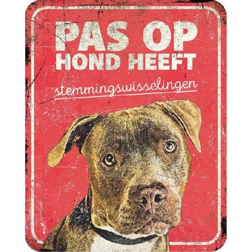 Waarschuwingsbord stafford 25x20x0,3cm rood