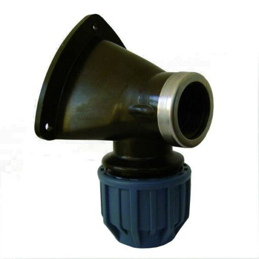 MUURPLAAT KNIE, 16MM X 1/2" BINNENDRAAD