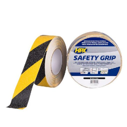 ANTI-SLIP TAPE - ZWART/GEEL 50MM X 18M