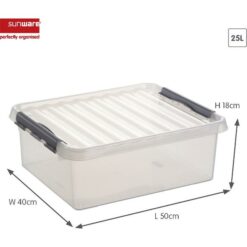 Sunware Q-line Box 25Liter Transparant