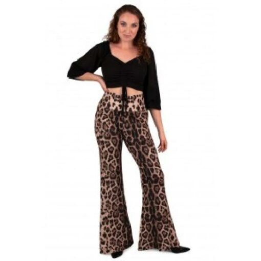 Flared broek panter S-M