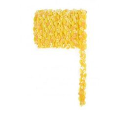 Paillettenband golvend geel 3m