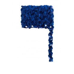 Paillettenband golvend blauw 3m