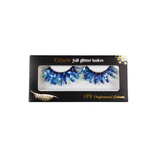 PXP Blauw fluoriserende glitter wimpers Calypso
