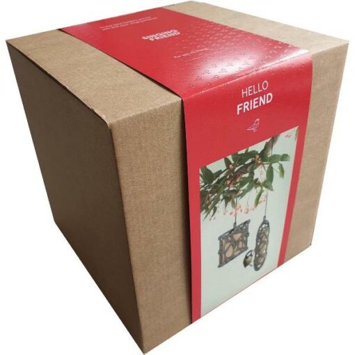 SINGINGFRIEND GIFTBOX BIRD FEEDERS GRIJS