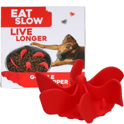 Eat Slow Live Longer Gobble Stopper Red