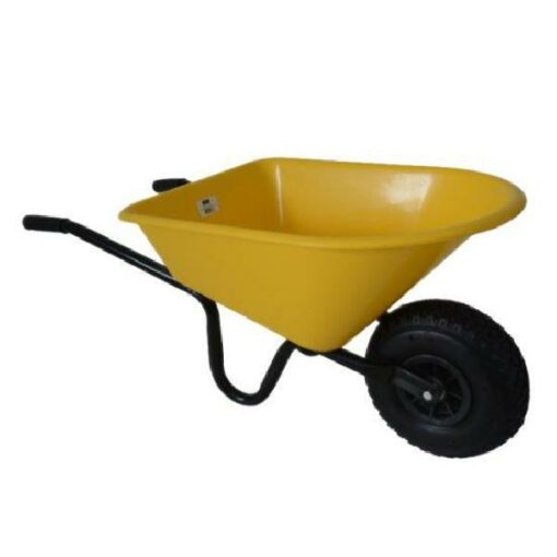 KINDERKRUIWAGEN -MM- GEEL METAAL/KUNSTSTOF