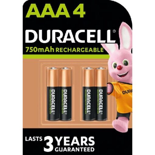 Duracell oplaadbaar AAA 750mAh NiMH blister 4