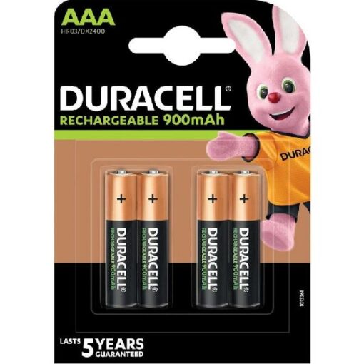 Duracell oplaadbaar AAA 900mAh NiMH blister 4