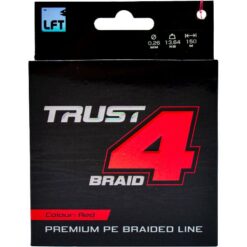 LFT Trust 4-Braid PE Red 150mtr. 0,10mm. 5,45kg