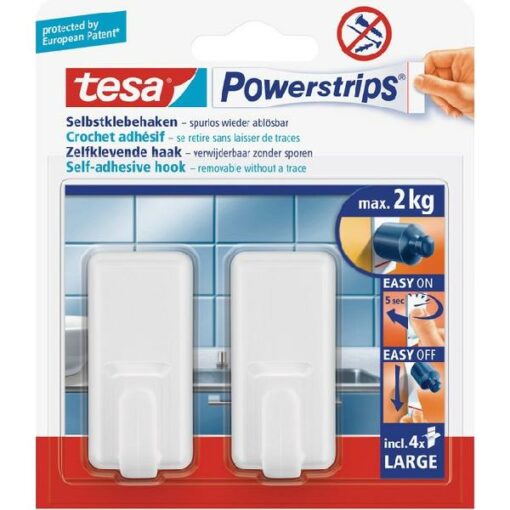 TESA POWERSTRIPS LARGE CLASSIC WIT 0 44 WIT