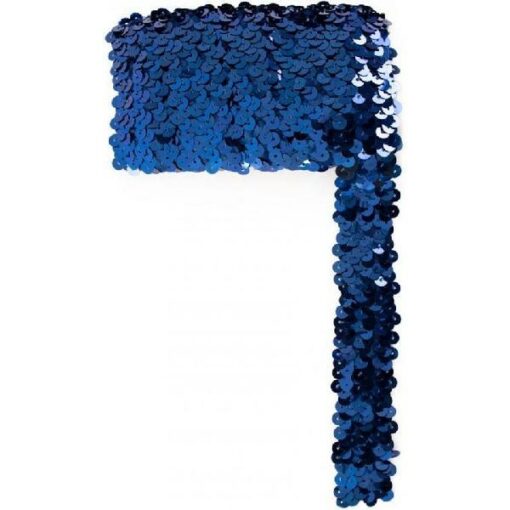 PAILLETTENBAND BREED ELASTISCH BLAUW 3M