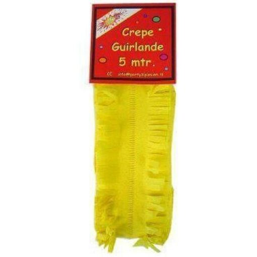 CREPE GUIRLANDE GEEL 5 METER