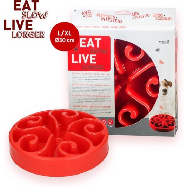 EAT SLOW LIVE LONGER ORIGINAL RED L 1 ST