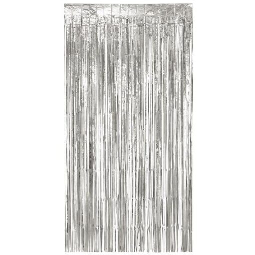 Foliegordijn zilver metallic (200x100cm)
