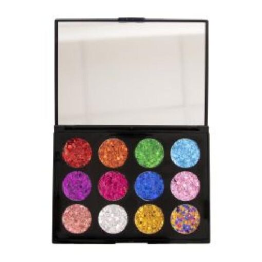 PXP palette pressed chunky glitter cream 12 kleure