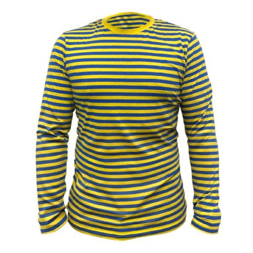 Shirt unisex blauw/geel L