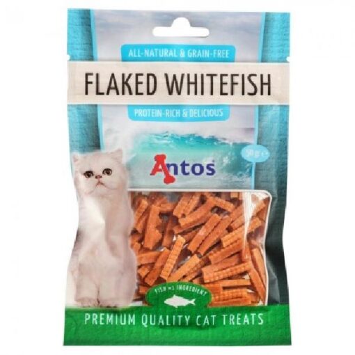 Antos cat treats flaked witvis 50 gr.