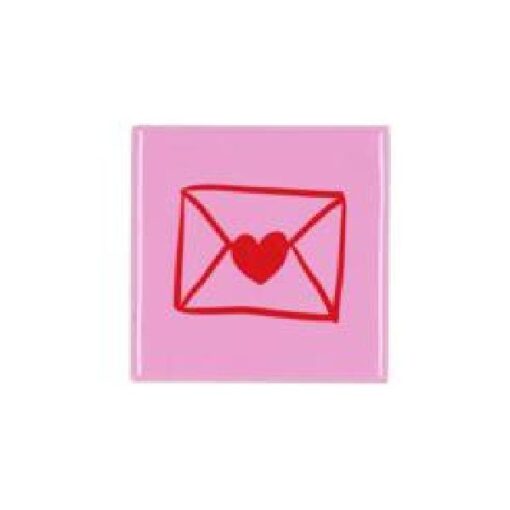 Tile Envelope Pink 10x10x1cm