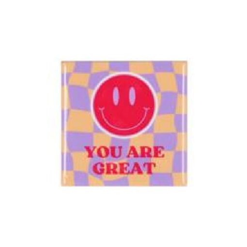 Tile You Are Great Purple/Orange 10x10x1cm